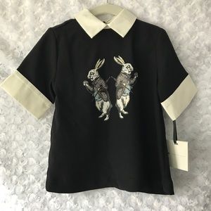 FLASH SALE! VB (Target) Black Bunny Collared Top